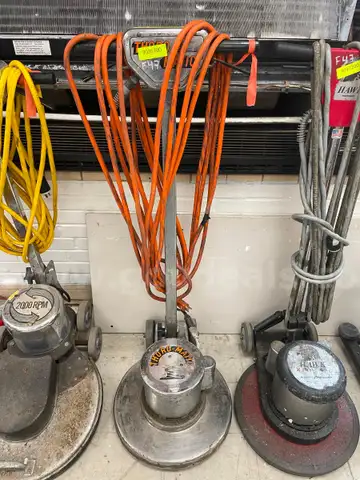 (3) Floor Burnisher and Buffers
