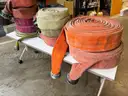 Lot of ten Fire Hoses - all marked as &#x201C;failed inspection.&#x201D; Decor or craft material