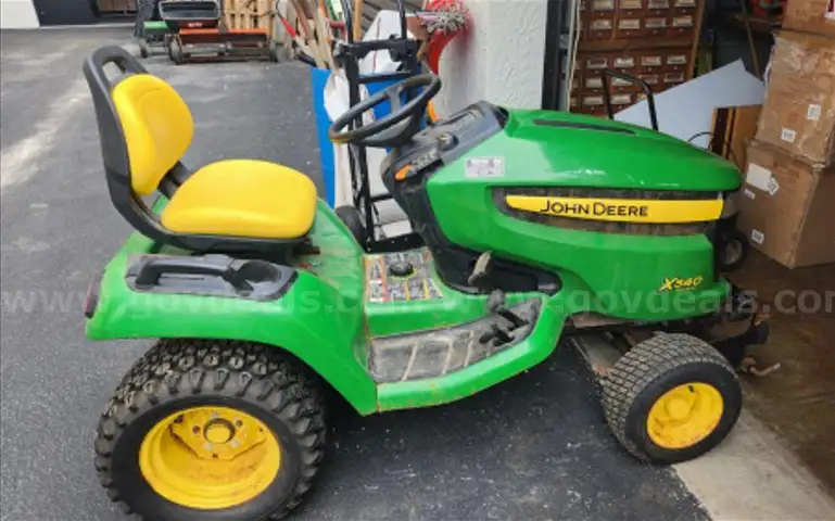John Deere Multi-Terrain X540 Lawn Tractor and Attachments