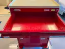 Red Medicine Cart &#x26; IV Pole