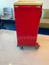 Red Medicine Cart &#x26; IV Pole