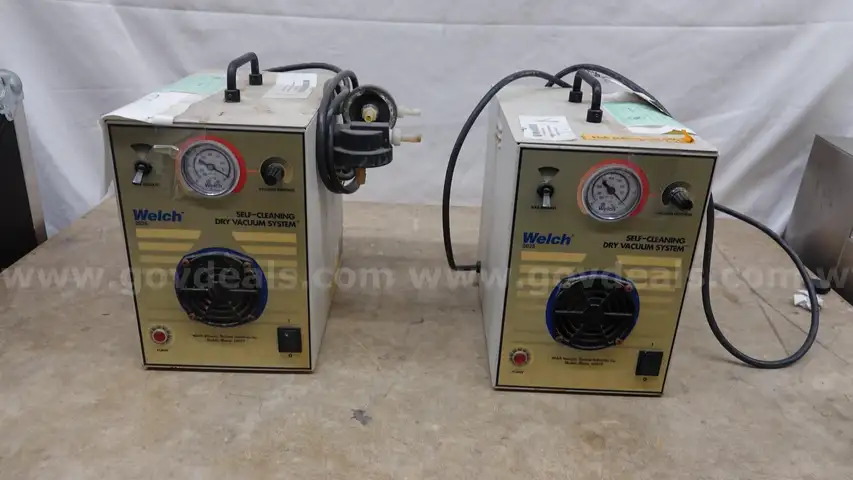 Lot of two Welch 2025 Self-Cleaning Dry Vacuum System 202501