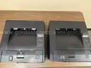 2x HP LaserJet Pro 400 printers, working, with the power cord and cartridge.