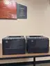 2x HP LaserJet Pro 400 printers, working, with the power cord and cartridge.