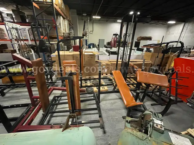 Gym equipment and weights set