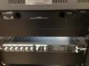 Lot of Audio Equipment in Cabinet