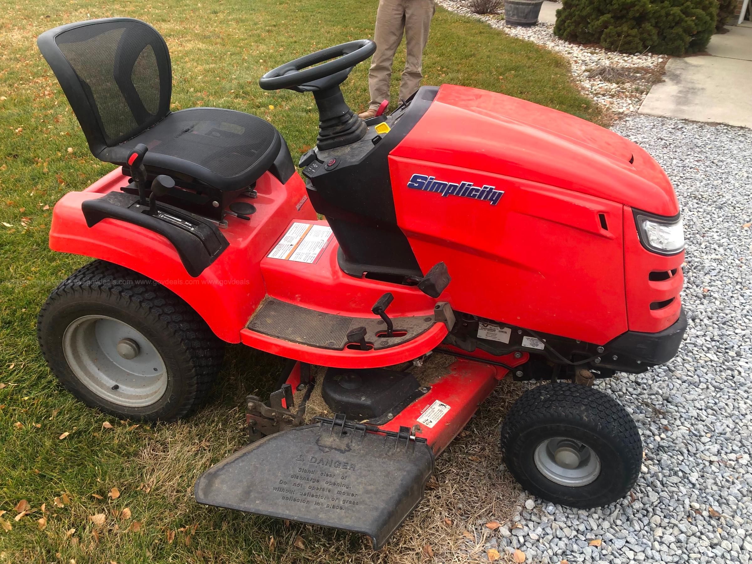 Simplicity riding lawn mower hot sale