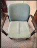 Metal arm and Wooden armchairs
