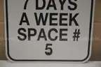 Reserved Parking Space #5 Sign