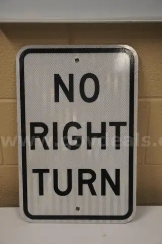 No Right Turn Sign
