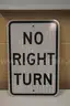 No Right Turn Sign