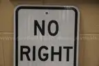 No Right Turn Sign