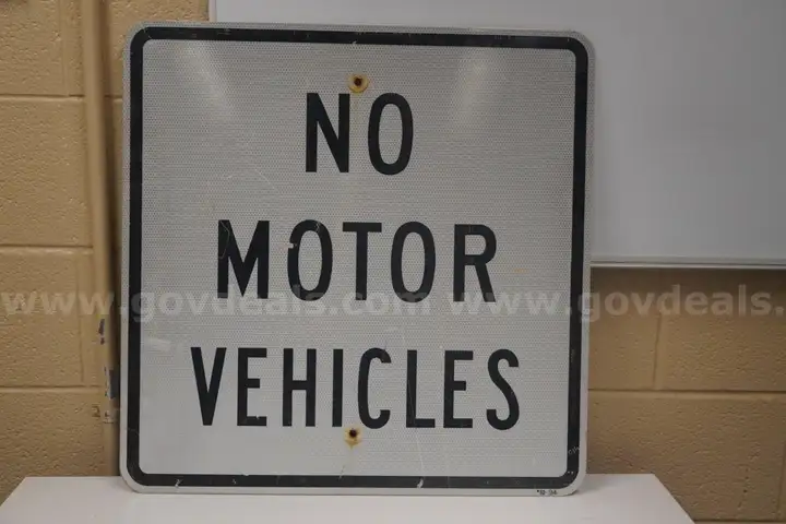 No Motor Vehicle Sign