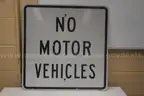 No Motor Vehicle Sign