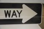 One Way Arrow Sign