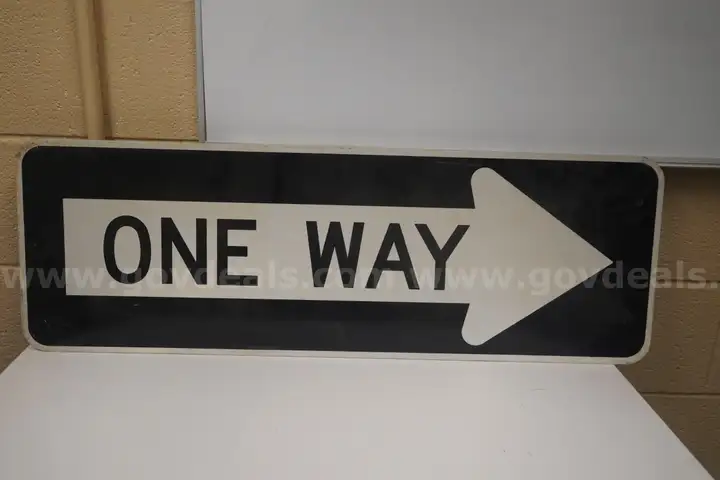 One Way Arrow Sign