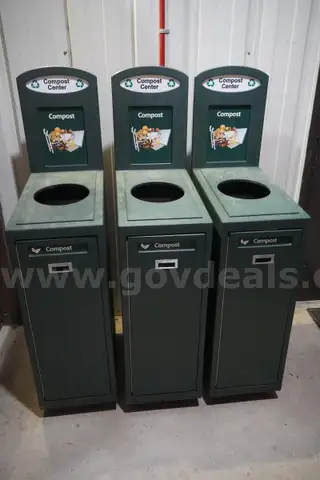 Lot of Three Compost Waste Bins