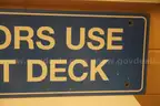 Visitors Use West Deck Sign