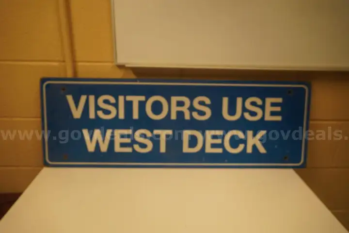 Visitors Use West Deck Sign