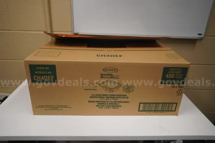 Dart ClearPac 4oz Clear Hinged Containers