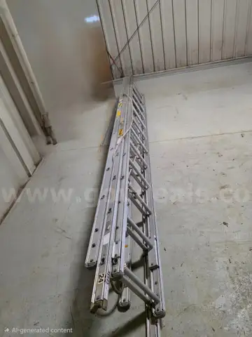2 28 foot aluminum extension ladders