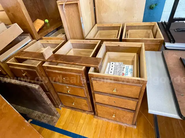 1 Lot of Used Solid Wood Cabinets