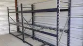 Four (4) steel shelving units, used for document storage