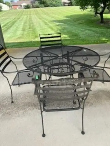Outdoor Black Metal Furniture Set