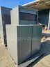 Lot of 10 filing cabinets, 12 office chairs, 1 podium, and 1 Display rack,
