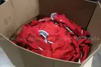 Lot of Red Adidas IU Padless Football Compression Shorts