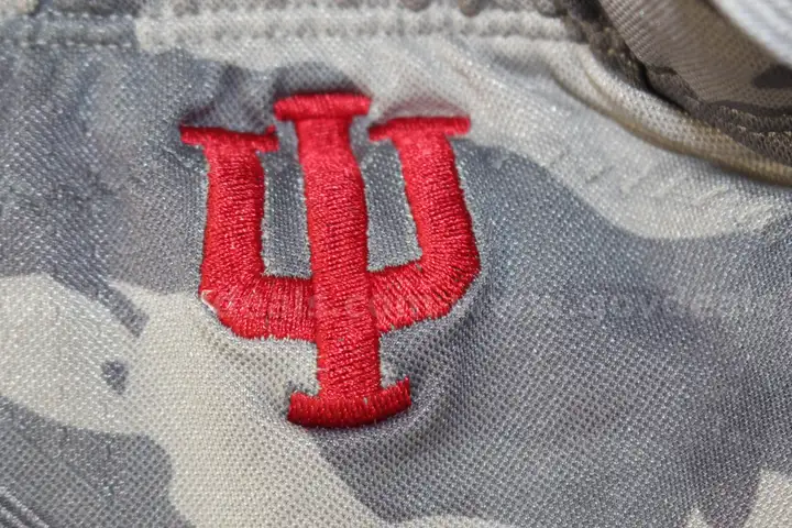Lot of ~219 Indiana University Football Compression Shorts Adidas Gray Camo  &#x2013; New, Padless, Multiple Sizes