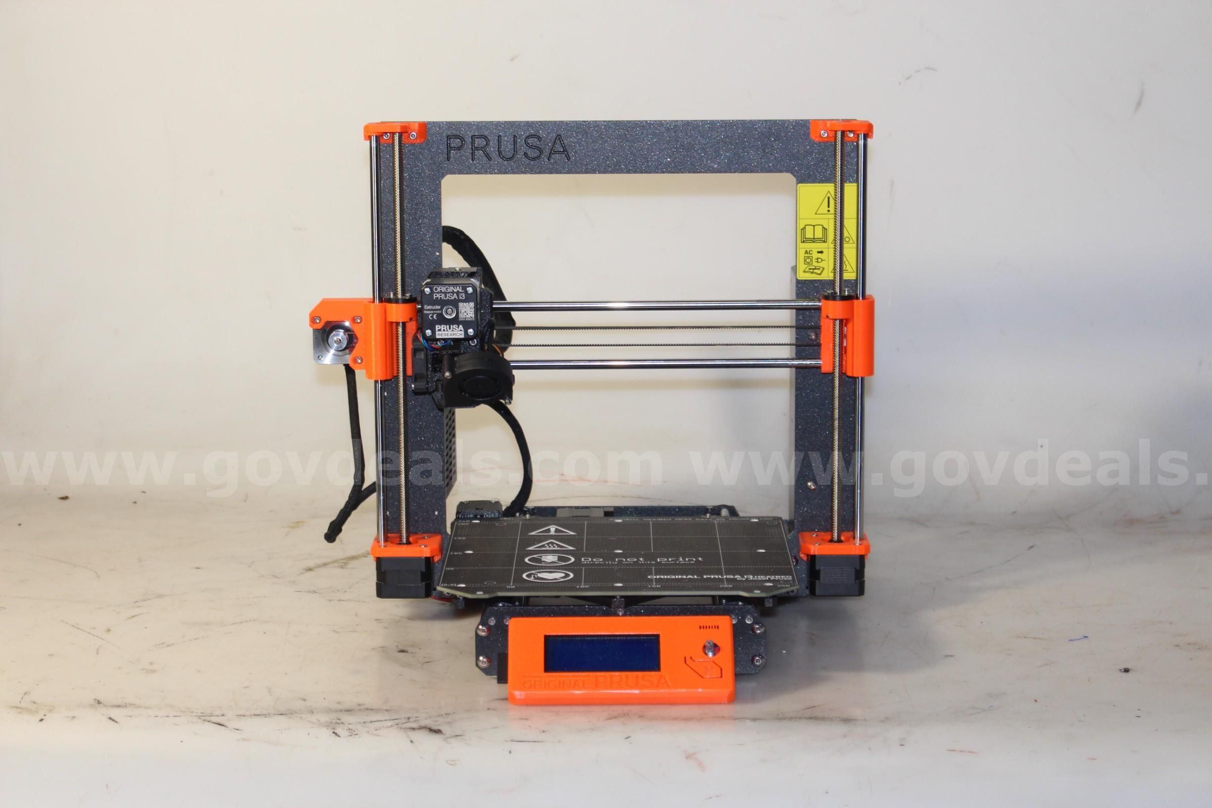 Lot of 1 Original Prusa i3 MK3S+ 3D Printer – Used, Powers