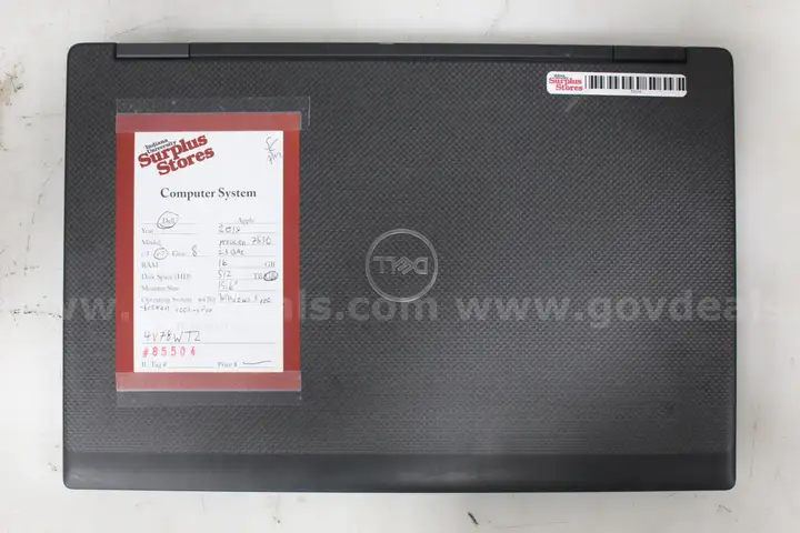 (1) Dell Precision 7530 Laptop