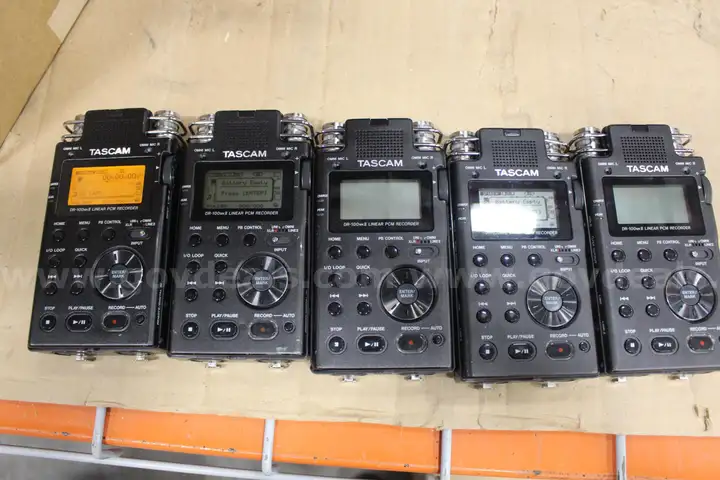 (5) Tascam DR-100MKII Linear PCM Audio Recorders - Used Condition