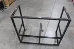 (1) Heavy-Duty Welded Steel Cylinder Storage Rack Frame &#x2013; Black &#x2013; Chain Secured