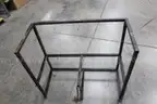 (1) Heavy-Duty Welded Steel Cylinder Storage Rack Frame &#x2013; Black &#x2013; Chain Secured