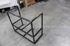 (1) Heavy-Duty Welded Steel Cylinder Storage Rack Frame &#x2013; Black &#x2013; Chain Secured
