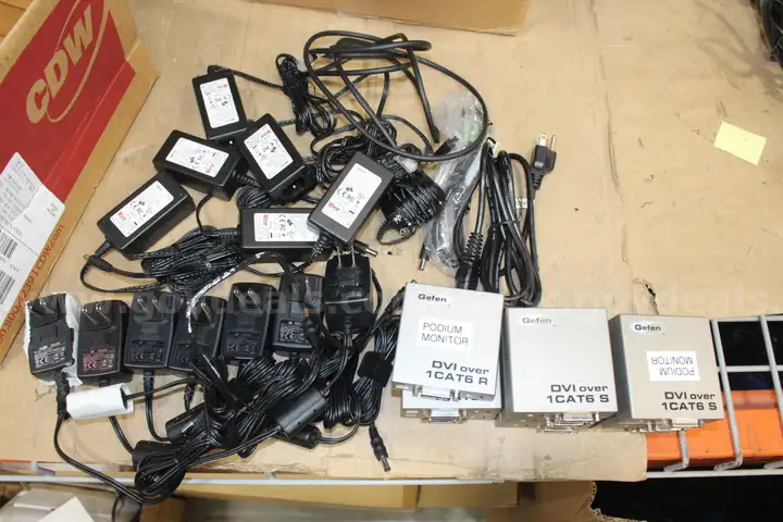 Lot of (8) Gefen DVI over 1CAT6 Extender Units with (16) Power Supplies and Cables