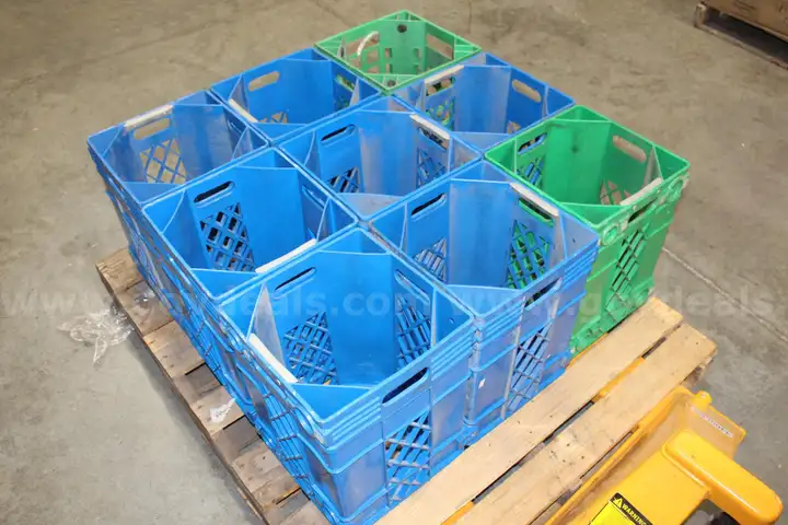 Done Add this to the other lot of them Lot of (9) Plastic Milk Crates &#x2013; Blue &#x26; Green &#x2013; Reid Valve Co.