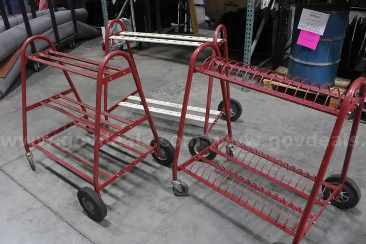 3 Old Rolling Storage Carts