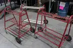 3 Old Rolling Storage Carts