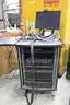 (1) Rolling AV Equipment Rack &#x2013; Sony DVD/VHS Player, Extron Switcher, Crestron Control, Acer Monitor