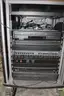 (1) Rolling AV Equipment Rack &#x2013; Sony DVD/VHS Player, Extron Switcher, Crestron Control, Acer Monitor