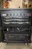 (1) Tripp Lite AV Equipment Rack Cabinet with Crestron &#x26; Shure Components