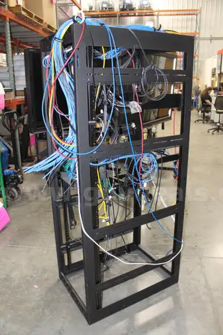 (1) Middle Atlantic Server Rack with Netgear ProSAFE Switches, Patch Panel, and Cabling
