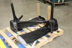 Lot of (2) Plastic Pedestal-Style Entrance/Exit Barriers