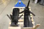 Lot of (2) Plastic Pedestal-Style Entrance/Exit Barriers