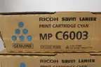 Lot of (4) Cyan Ricoh MP C6003 Toner Cartridges