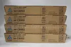Lot of (4) Cyan Ricoh MP C6003 Toner Cartridges