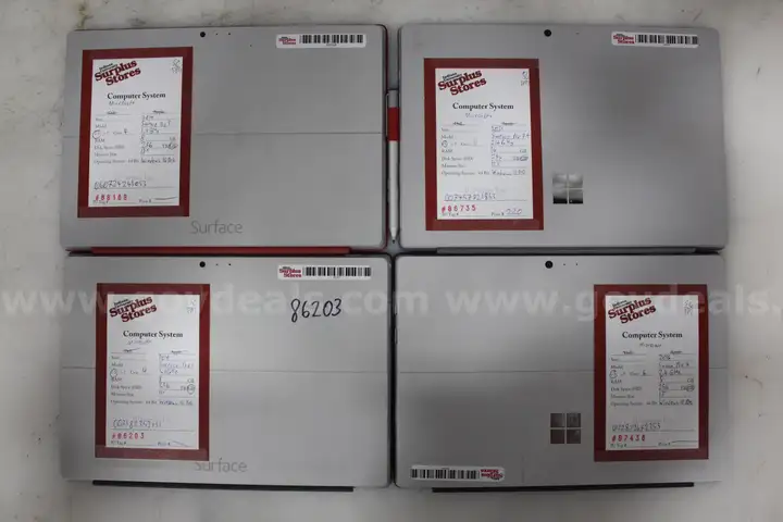 Lot of (4) Microsoft Surface Pros
